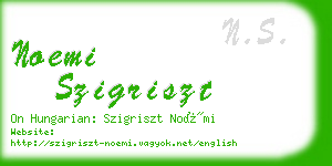 noemi szigriszt business card